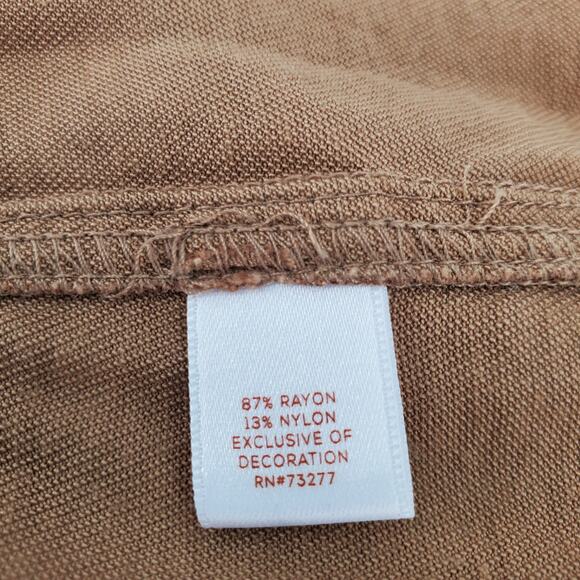 LC Lauren Conrad Small Tan Zippered Halter Ruffle Neck Crop Jumpsuit Pre Owned - Picture 8 of 9